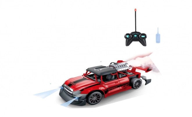 Voiture RC 1:20 avec effet fumée rouge