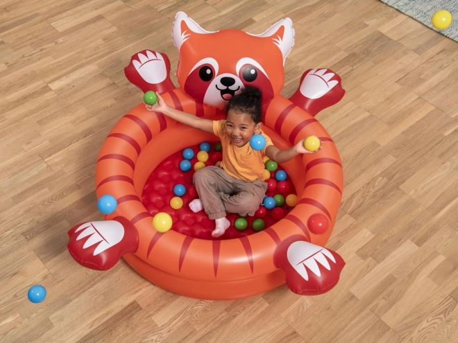 Piscine sèche panda roux avec balles de Bestway
