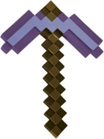 pioche Minecraft enchantée en plastique 42 cm sur carte