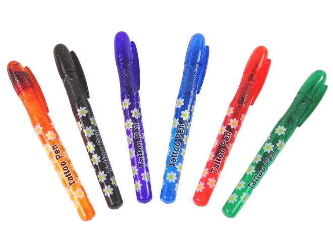 Stylos gel pour tatouage 6 pièces pochoirs stylos pailletés