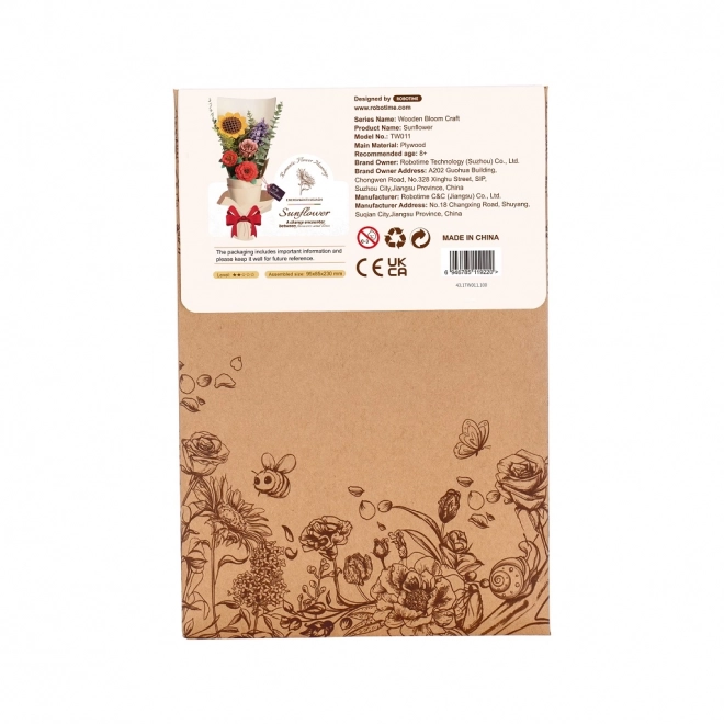 Puzzle 3D en bois RoboTime Tournesol