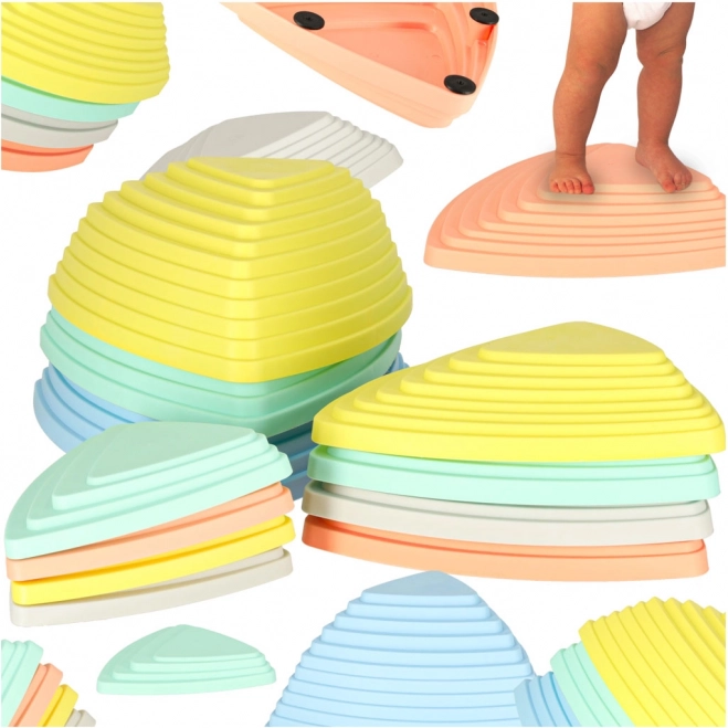 Pierres pastel pour l'équilibre et l'entraînement sensoriel pour enfants