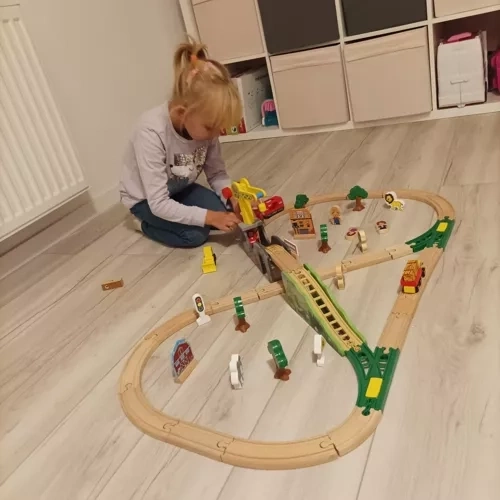 Circuit de train en bois Kruzzel 22495