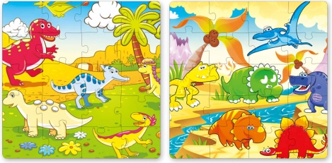 Deux scènes de puzzle dans un seul livre