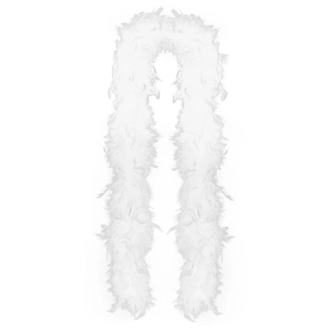 Boa blanc avec plumes 180 cm
