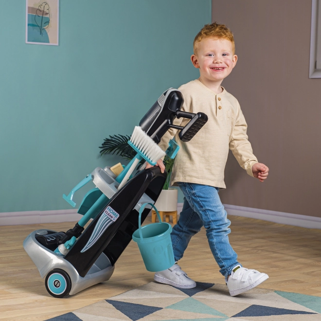 Smoby Rowenta Chariot de nettoyage avec aspirateur à tige
