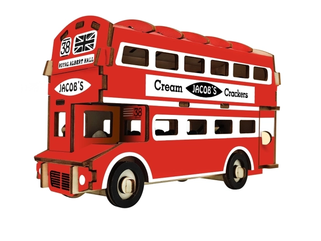 Puzzle 3D en bois Woodcraft Doubledecker