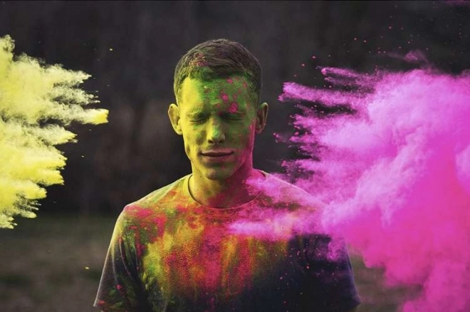 Poudre Holi colorée - 6 x 100 g