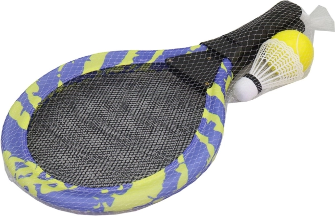 Set de tennis avec 2 raquettes et balles