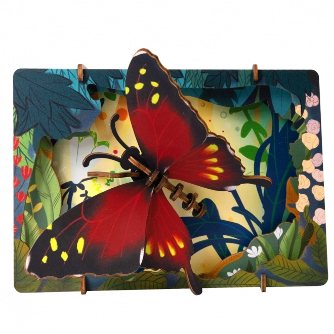 EscapeWelt puzzle en bois 3D papillon