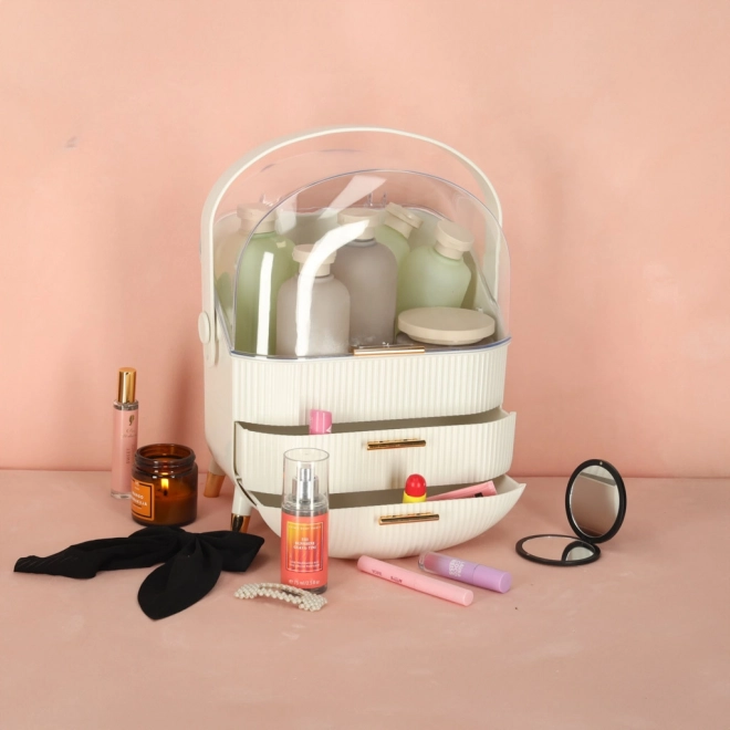 organisateur cosmétique blanc avec tiroirs