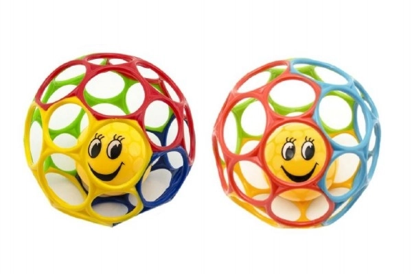 Balle souple à chatouilles avec grelot - smiley