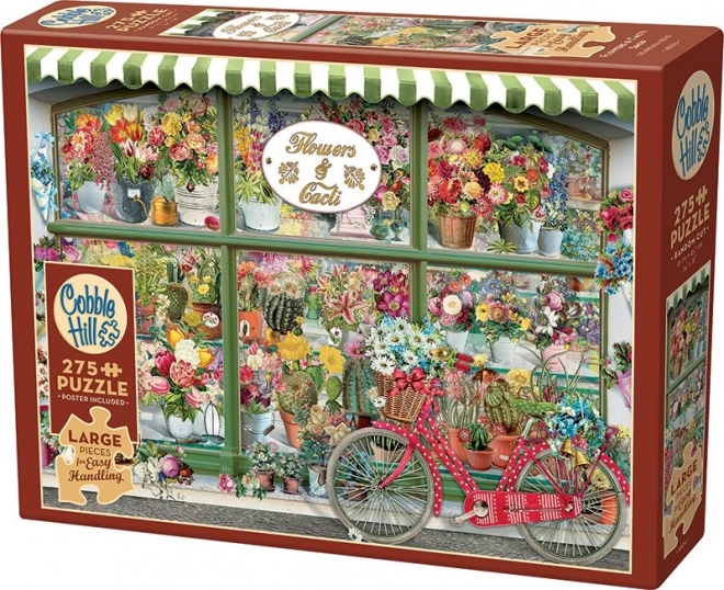 Puzzle Magasin de Fleurs et Cactus Gâteaux Manipulation Facile 275 Pièces