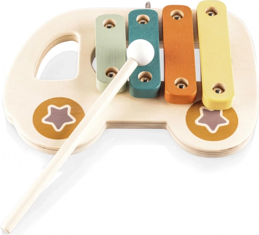 Xylophone en bois en forme de voiture