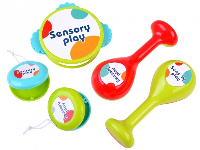 Ensemble d'instruments de musique tambour et maracas