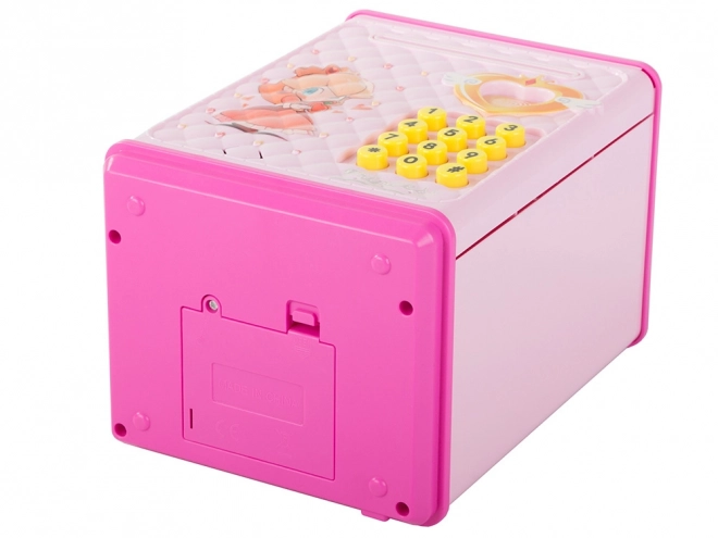 Coffre-fort pour enfants à code PIN pour pièces et billets - rose