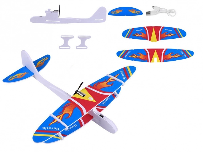 Avion volant en polystyrène avec moteur USB