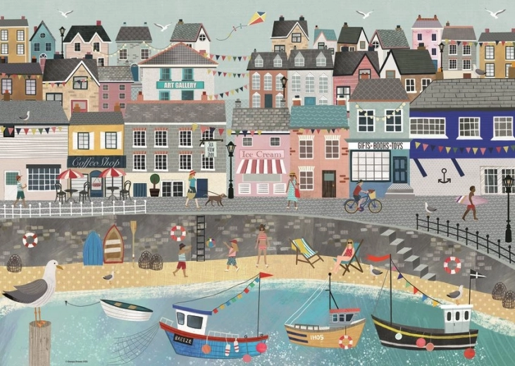 Puzzle RAVENSBURGER port côtier paisible 1000 pièces