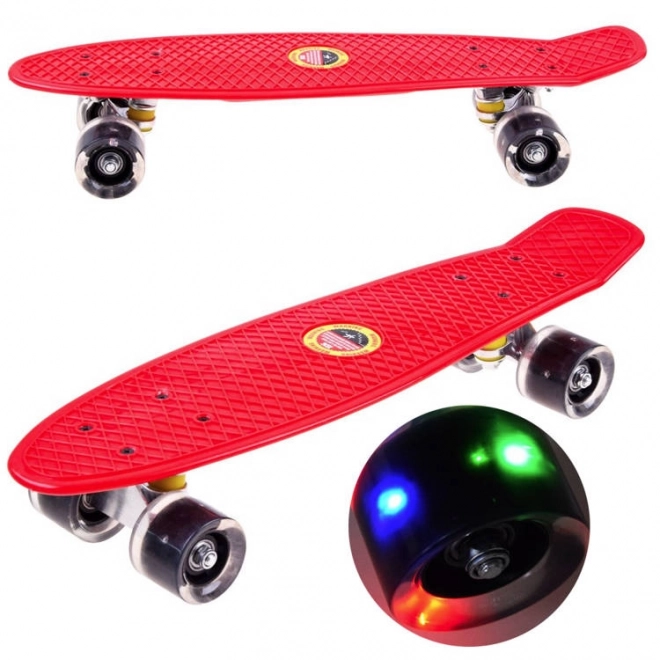 Planche à roulettes avec roues LED