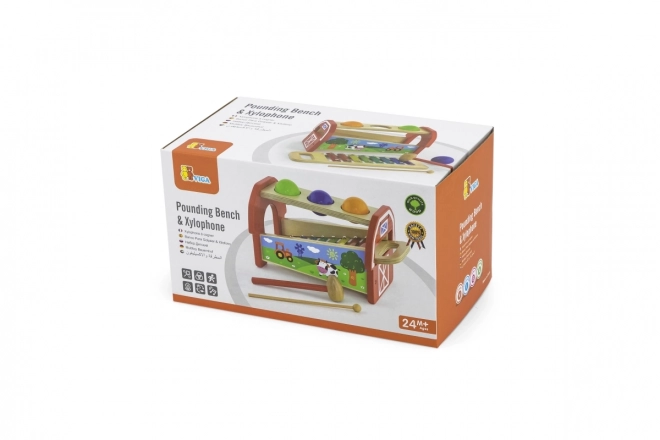 Maillet en bois et xylophone