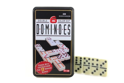 Dominos en boîte métallique