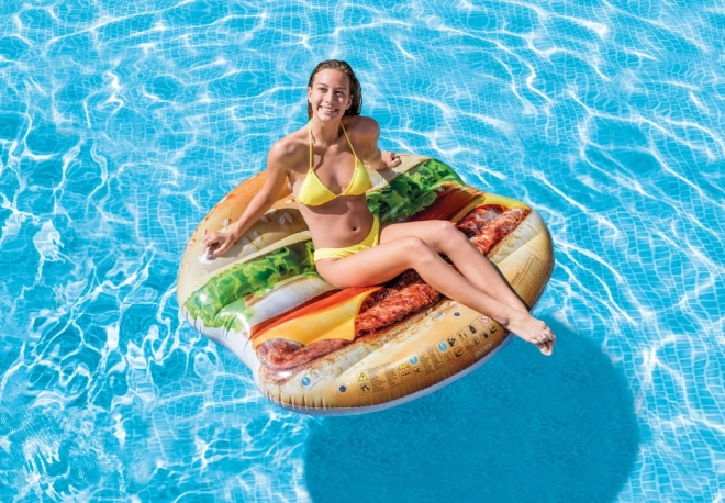 Matelas gonflable en forme de hamburger
