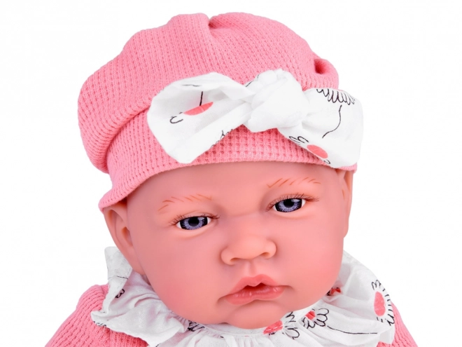 Poupée interactive pour enfants 45 cm en tenue rose