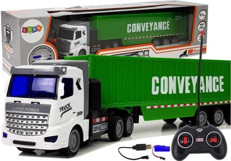Camion télécommandé 1:48 vert 27 MHz