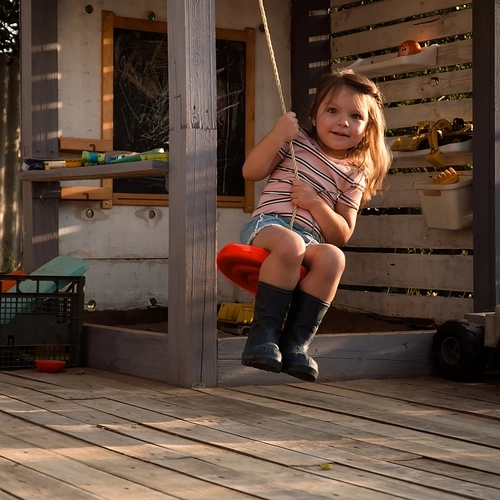 Kruzzel balançoire de jardin pour enfants avec siège rond