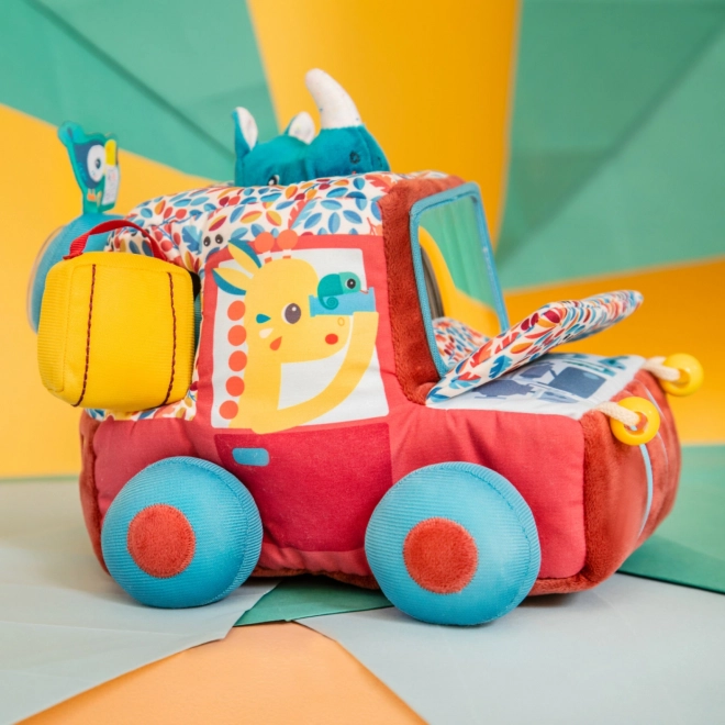 Lilliputiens - voiture textile avec activités et miroir