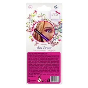 Lukky mascara 2-en-1 et paillettes pour cils, violet