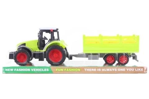 Tracteur en plastique avec remorque de balles