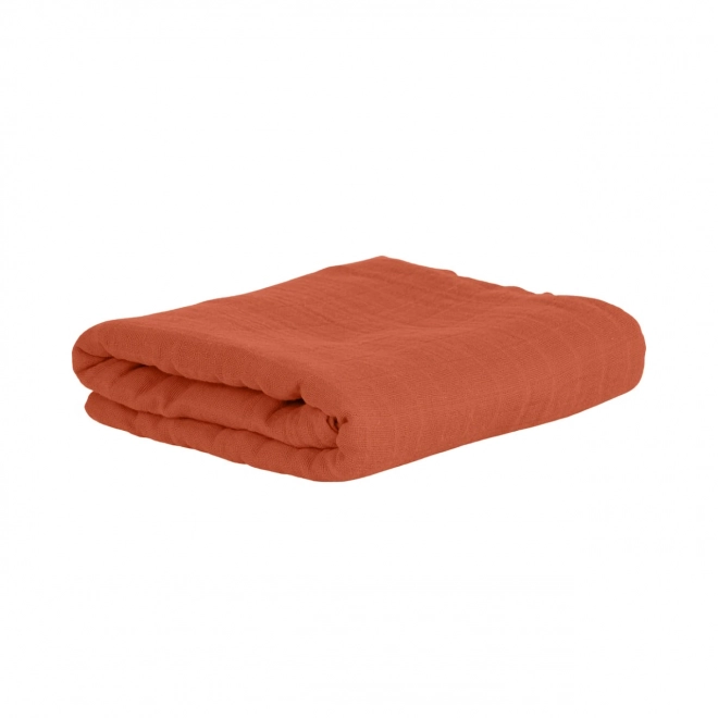 Tommy Lise Couche en Mousseline de Coton Glazed Carrot 120x120 cm
