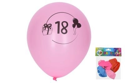 Ballon gonflable avec chiffre 18 30 cm - ensemble de 5 pièces