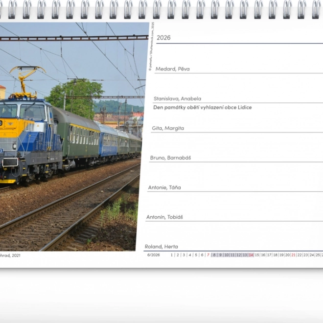 Calendrier de Bureau Trains 2026