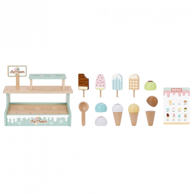 magasin de glace en bois Woopie Green, ensemble de jeu