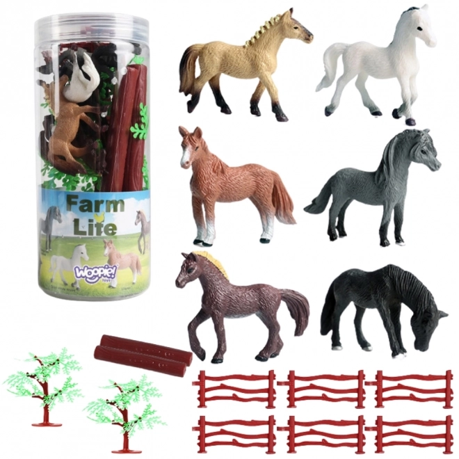 Ensemble de figurines WOOPIE Chevaux 16 pcs