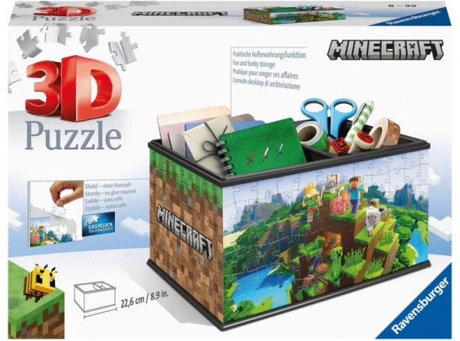 Ravensburger Puzzle 3D MINECRAFT coffre de rangement (108 pièces)