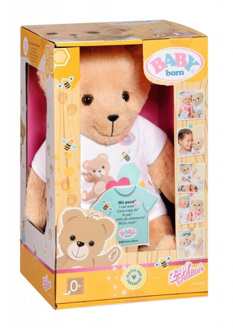 Ourson BABY born, tenue blanche