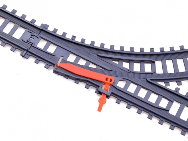 Train de passagers avec wagons sur voie de 9m