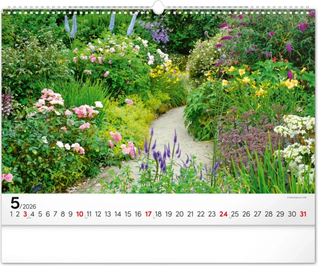 Calendrier mural Jardins 2026