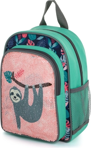 Design ludique avec paillettes et paresseux