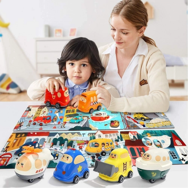 TOP BRIGHT Puzzle en bois avec jouet : Camion de pompiers 24 pièces