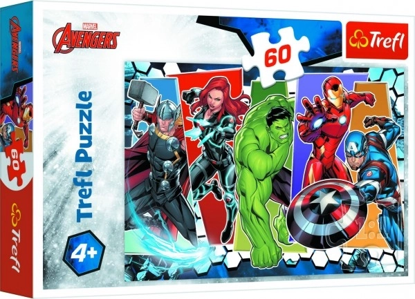 Puzzle Avengers Invincibles 33x22cm 60 pièces dans une boîte 21x14x4cm