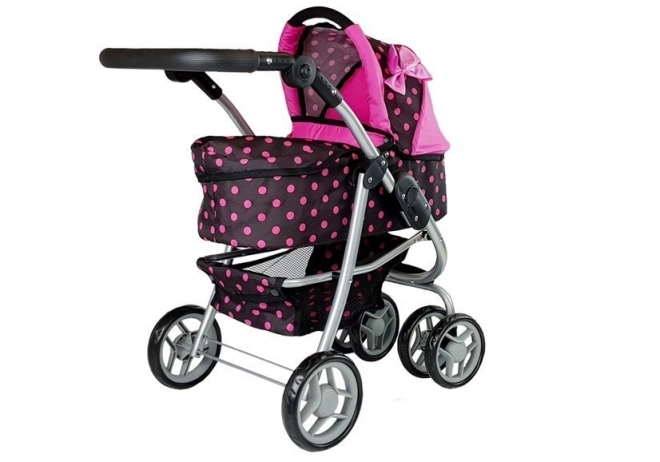 Poussette 2 en 1 avec sac pour poussette Black and Pink