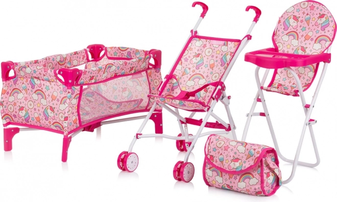 Set pour poupées 3-en-1 CHIPOLINO TRIXY UNICORN