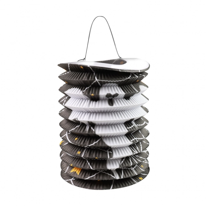 Lampion noir Halloween fantôme 15 cm