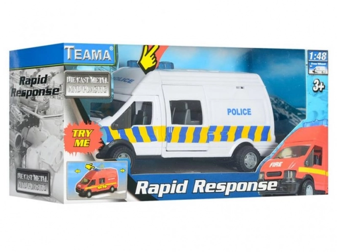Voiture métallique Rapid 1:48 avec son
