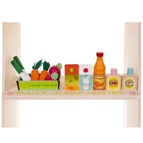 Stand en bois avec accessoires pour enfants