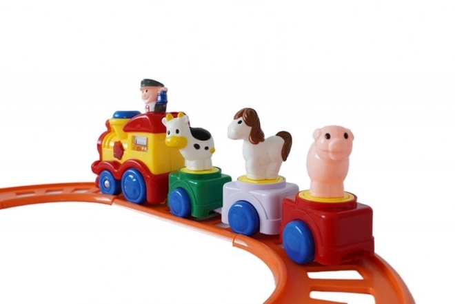 Petit train pour enfants avec mélodie et figurines mobiles